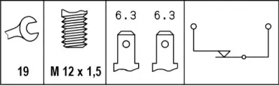 Directo De Fábrica Interruptor luces freno HELLA 6DF 007 361-001 HELLA 6DF 007 361-001